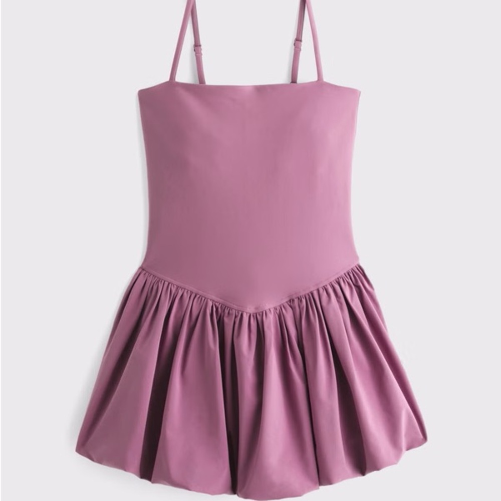 NWT YPB sculptLUX Bubble Hem Mini Dress Sz Medium in Pink Marsala Color